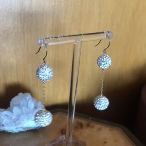 Gold 10k earrings with Swarovski rhinestones balls
